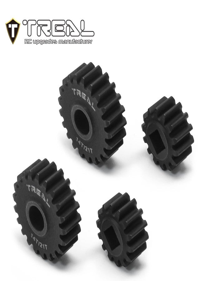 TREAL SCX10 III/Capra Overdrive Portal Gears Harden Steel Gears Compatible with Axial 1/10 SCX10 3 Capra (14T/21T),Overdrive 27% - Image 3